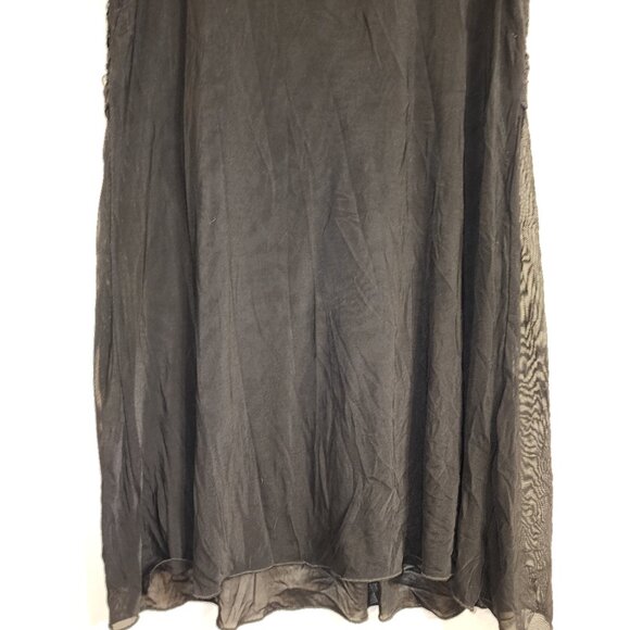 Unbranded Women NightGown Black Lace Nylon Spandex Lined Sz M Goth Fairy Grunge - Picture 8 of 12